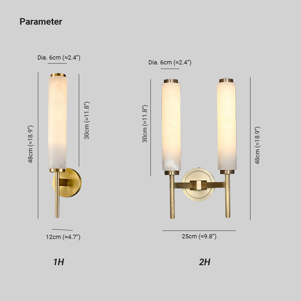 Jern Art Deco Alabaster Wall Lamp