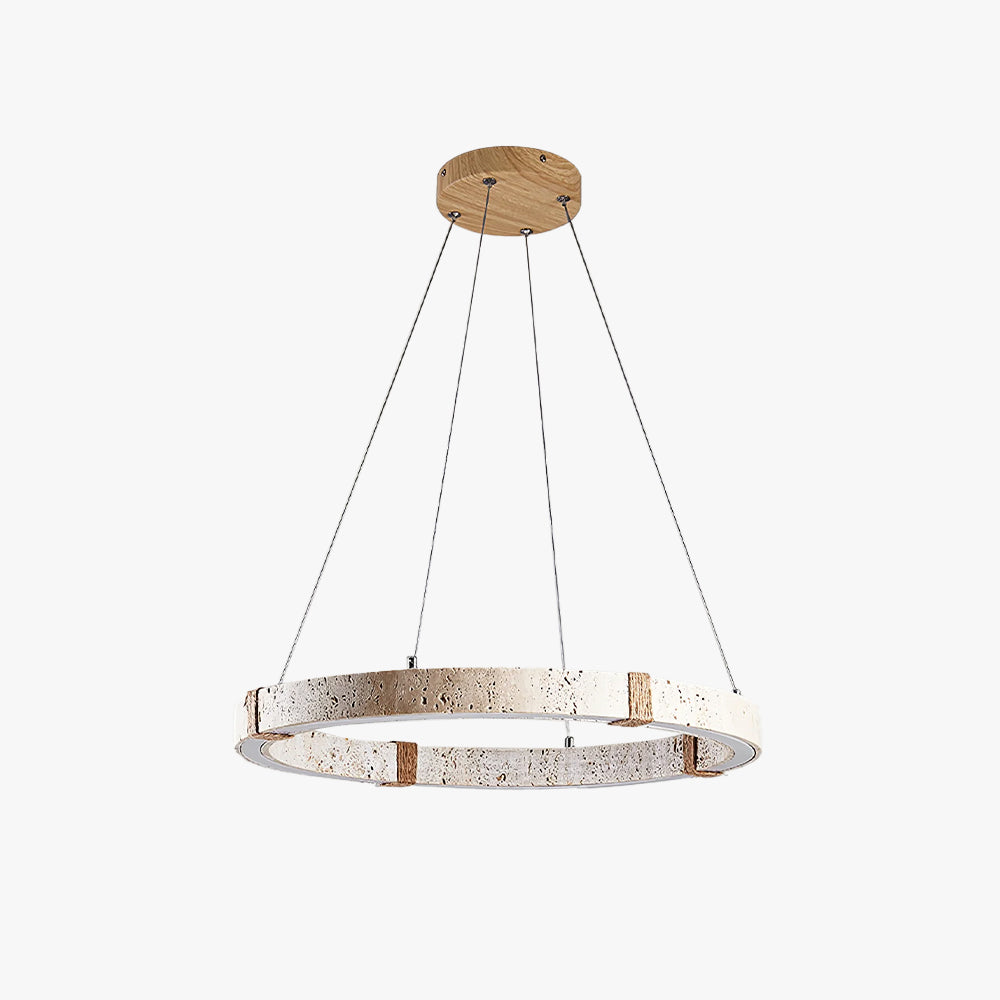 Lumae Ring Travertine Pendant Light - Neutralighting