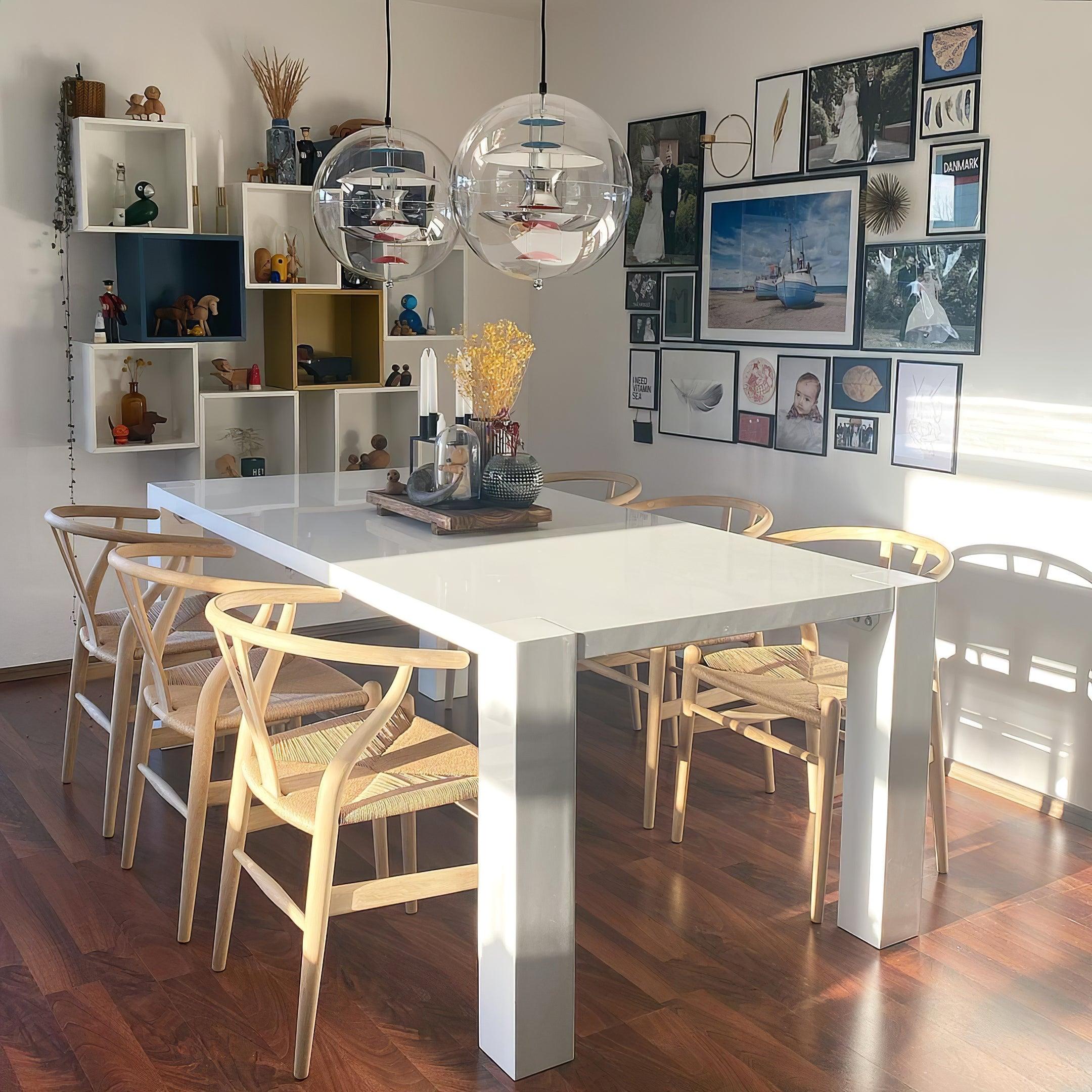 Pendant Lamp Floating Geometric Layers Clear Globe Futuristic Modern