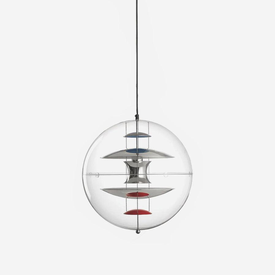 Pendant Lamp Floating Geometric Layers Clear Globe Futuristic Modern