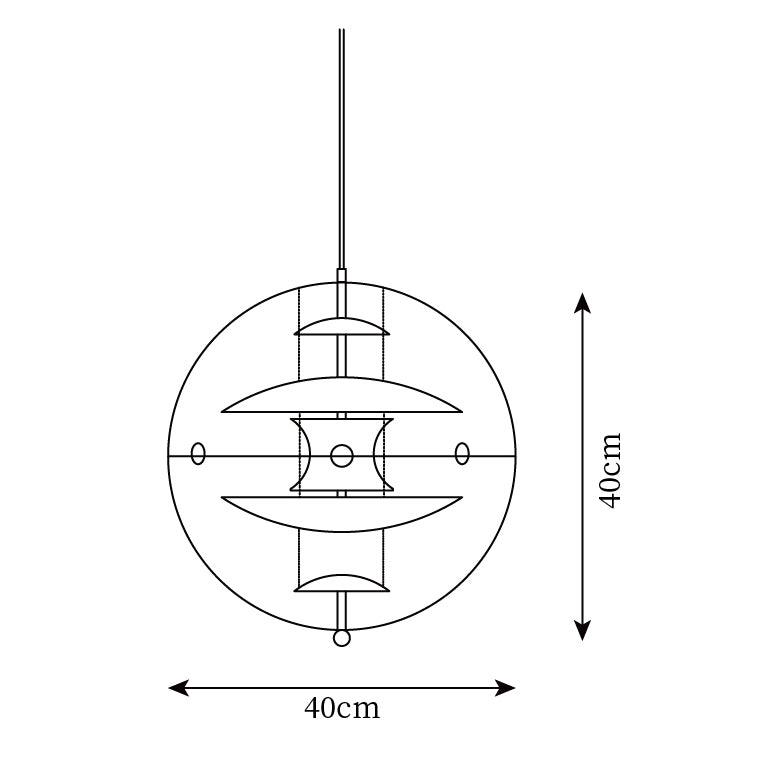 Pendant Lamp Floating Geometric Layers Clear Globe Futuristic Modern