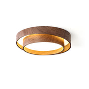 Wavin Ceiling Light Double - Ring Walnut Color - Neutralighting