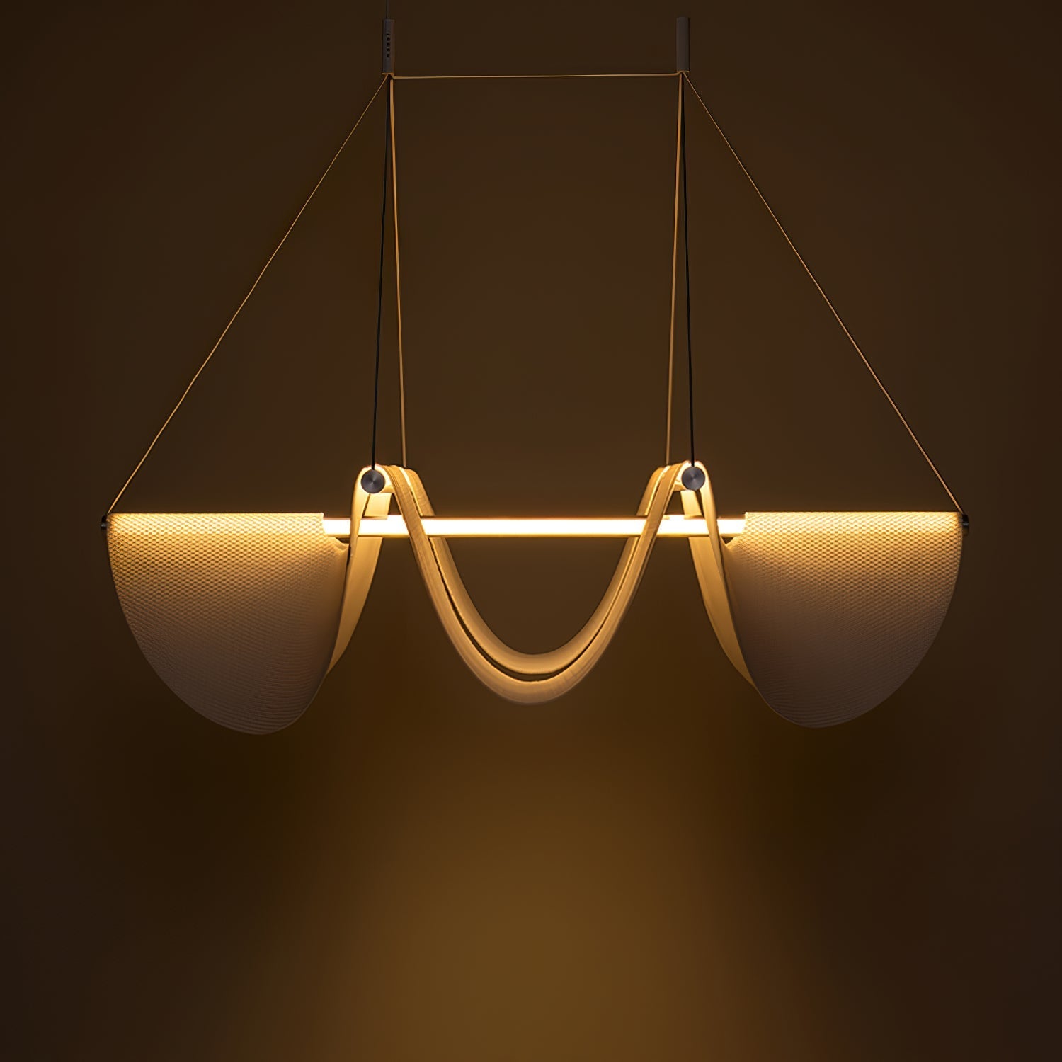 Dluxen Postmodern Luxury Ribbon Pendant Lamp-Neutral Decor