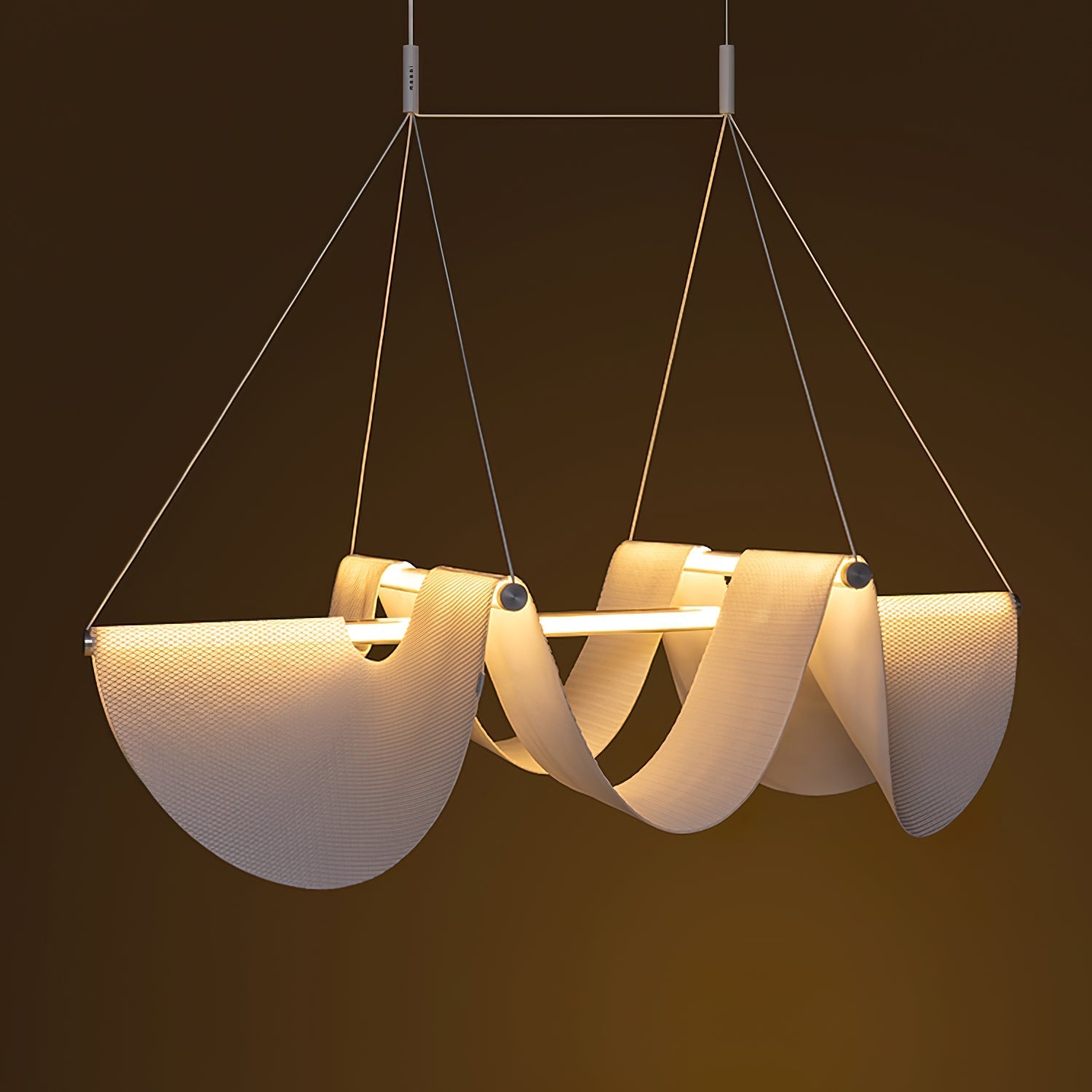 Dluxen Postmodern Luxury Ribbon Pendant Lamp-Neutral Decor