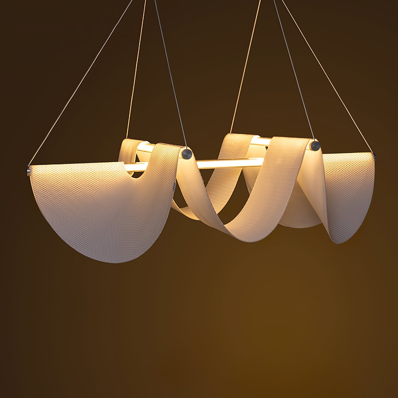Dluxen Postmodern Luxury Ribbon Pendant Lamp-Neutral Decor