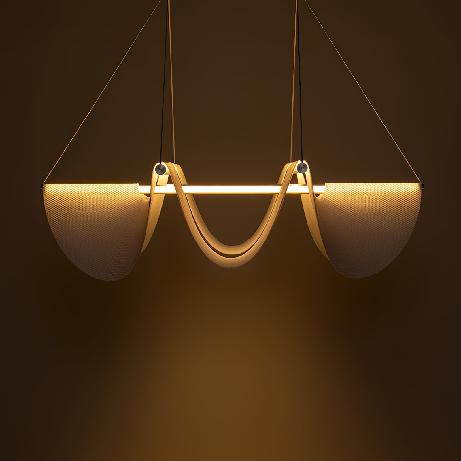 Dluxen Postmodern Luxury Ribbon Pendant Lamp-Neutral Decor