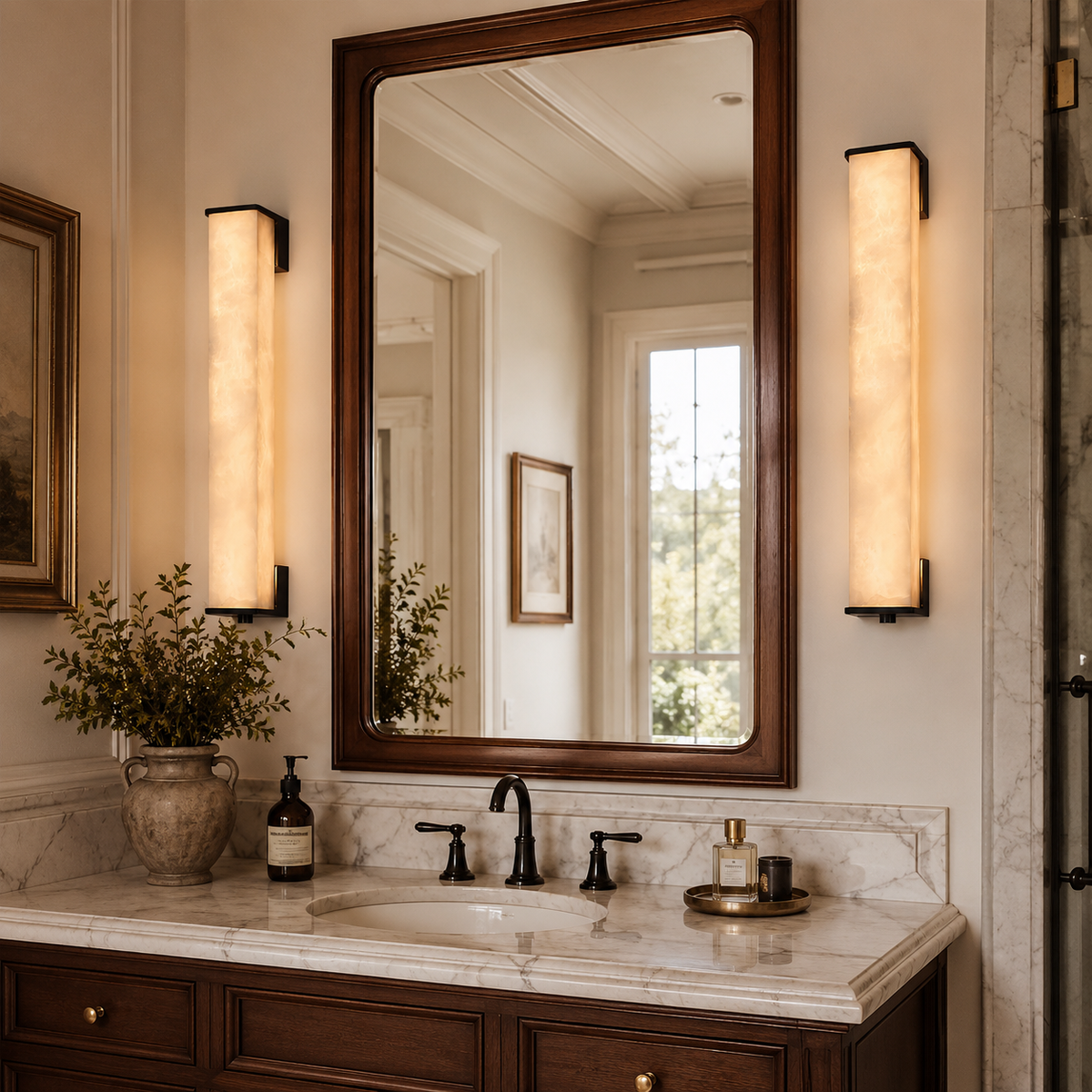Norleigh Alabaster Wall Sconce