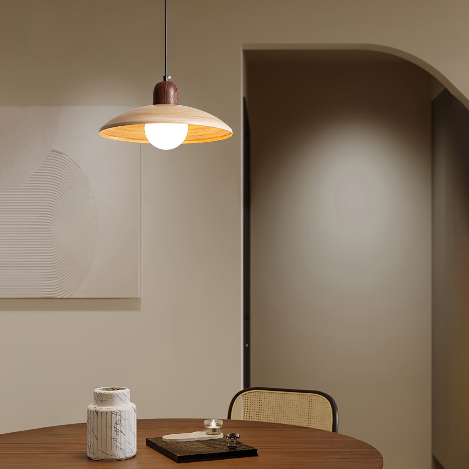 Virel PE Retro Pendant Light-Neutral Decor