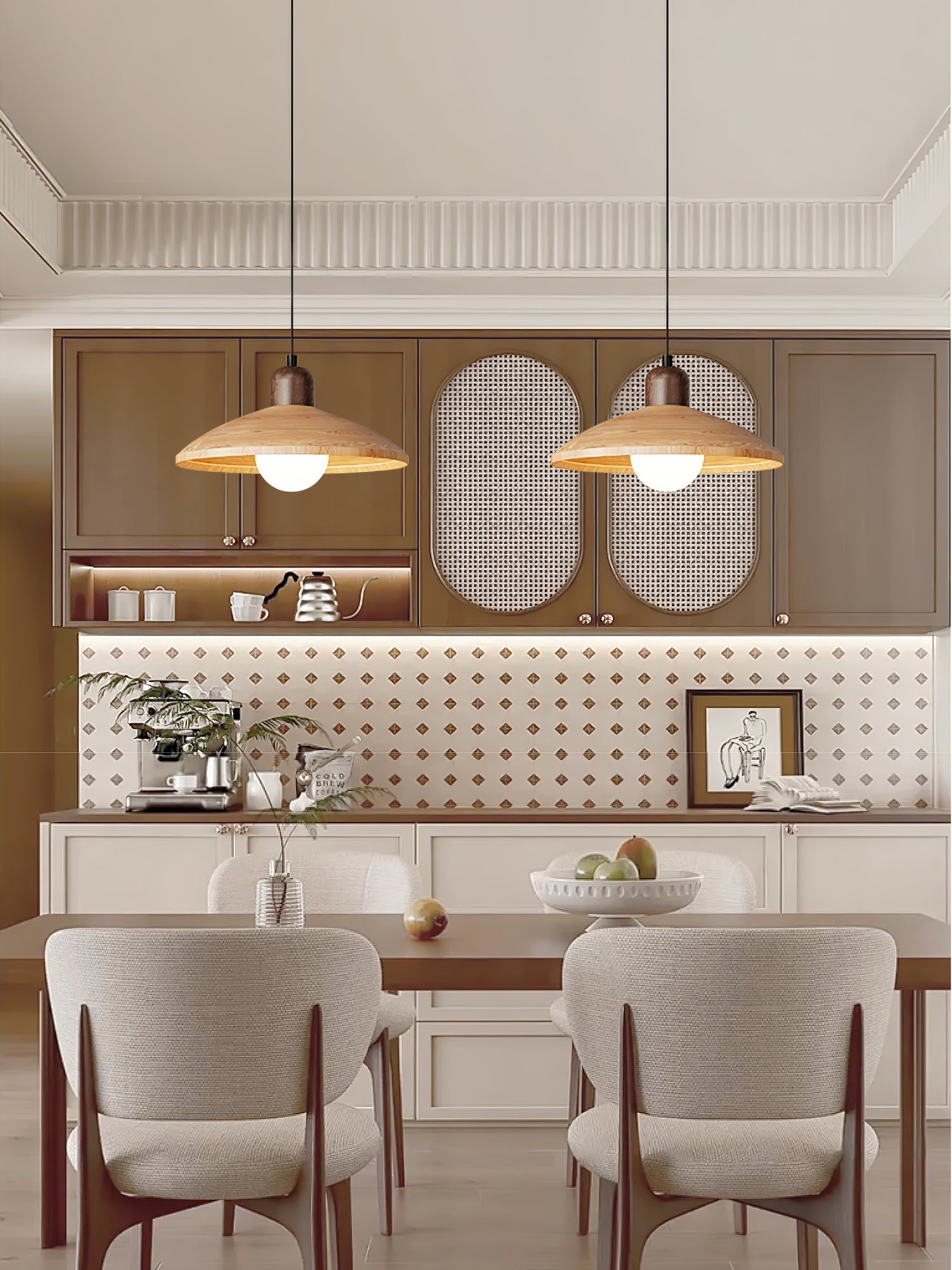Virel PE Retro Pendant Light-Neutral Decor