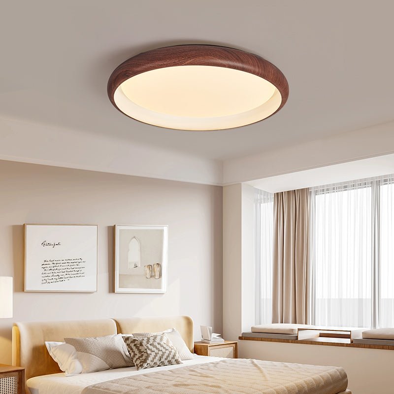 Zesolis Modern Minimalist Walnut Ceiling Light-Neutral Decor
