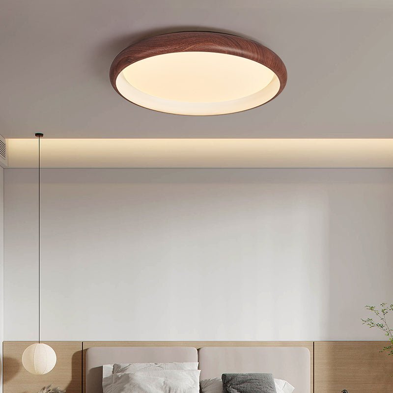 Zesolis Modern Minimalist Walnut Ceiling Light-Neutral Decor
