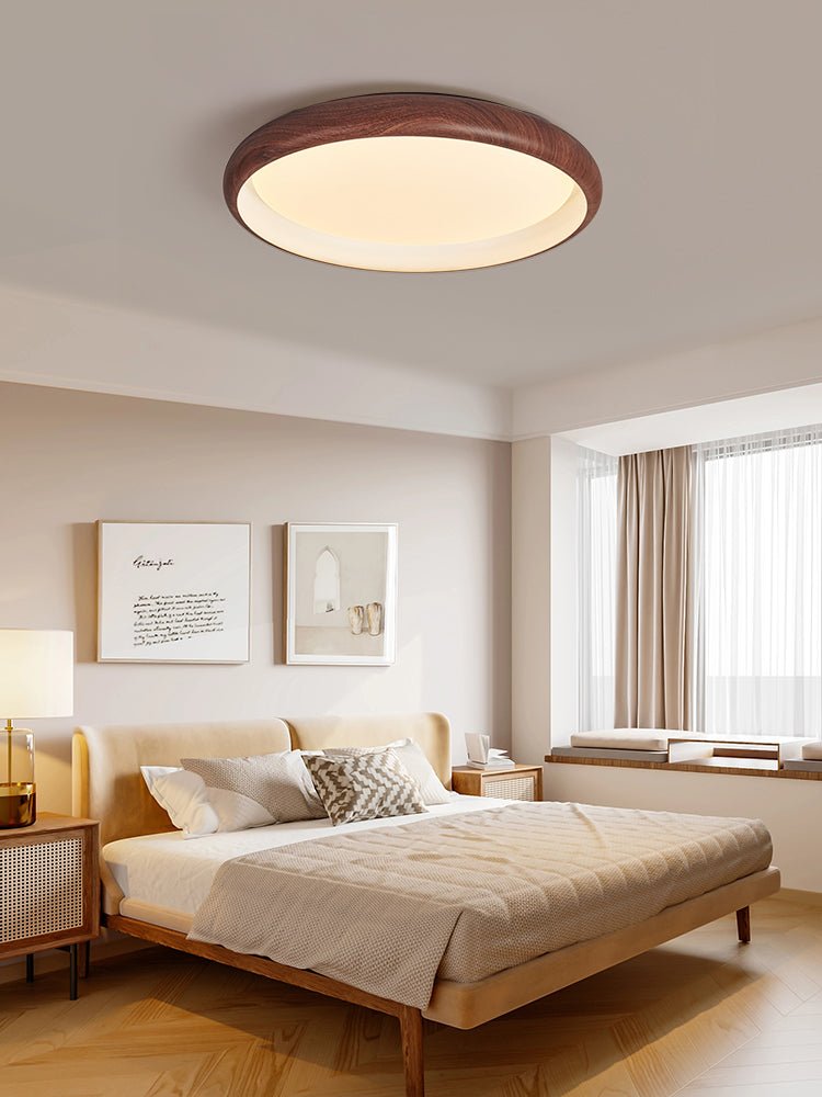 Zesolis Modern Minimalist Walnut Ceiling Light-Neutral Decor