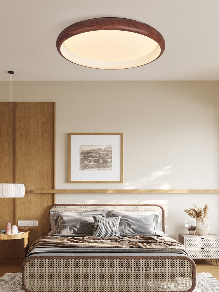 Zesolis Modern Minimalist Walnut Ceiling Light-Neutral Decor