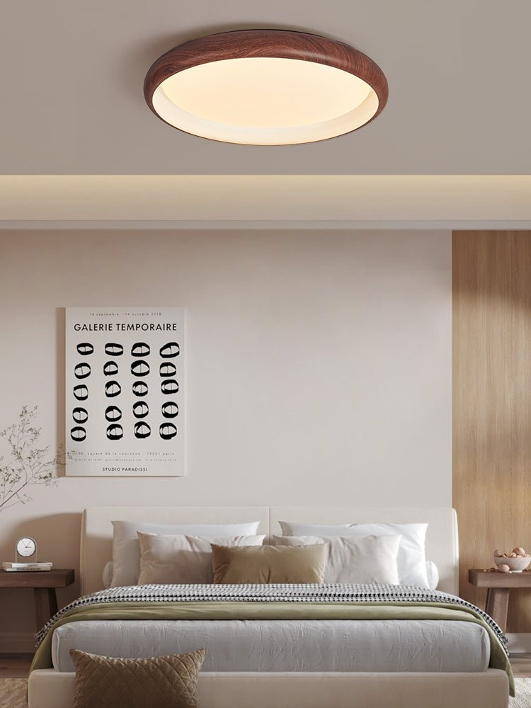 Zesolis Modern Minimalist Walnut Ceiling Light-Neutral Decor