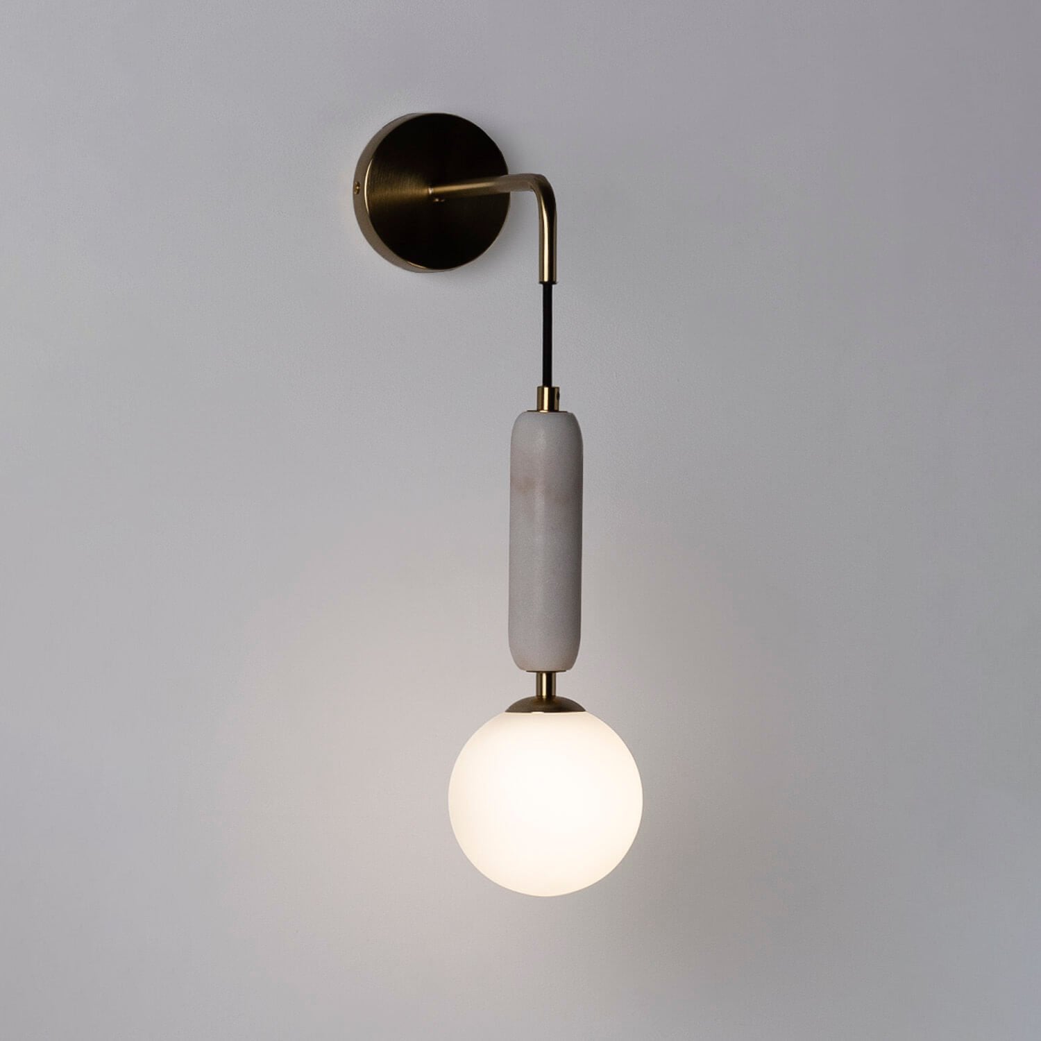 Valenes Wall Lamp shown in a white finish.
