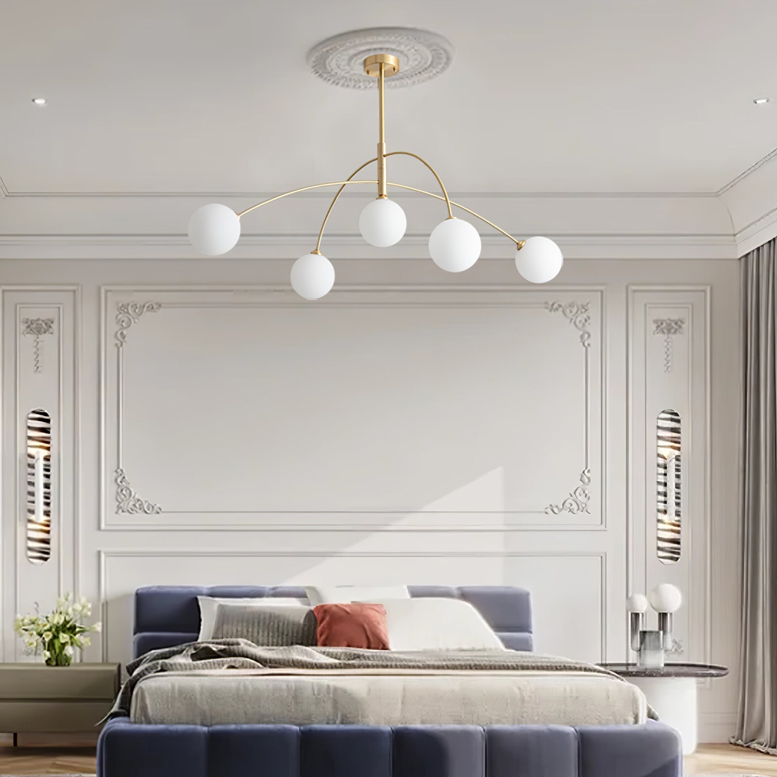 Lustra Chandelier Valentina Arc Brass Elegant-Neutral Decor