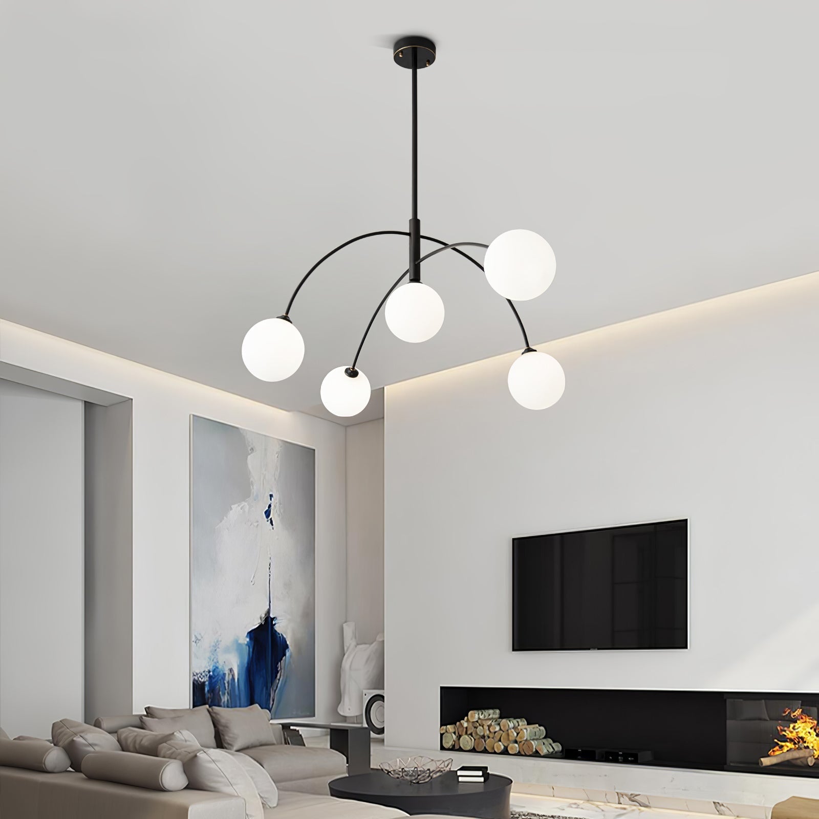 Lustra Chandelier Valentina Arc Brass Elegant-Neutral Decor