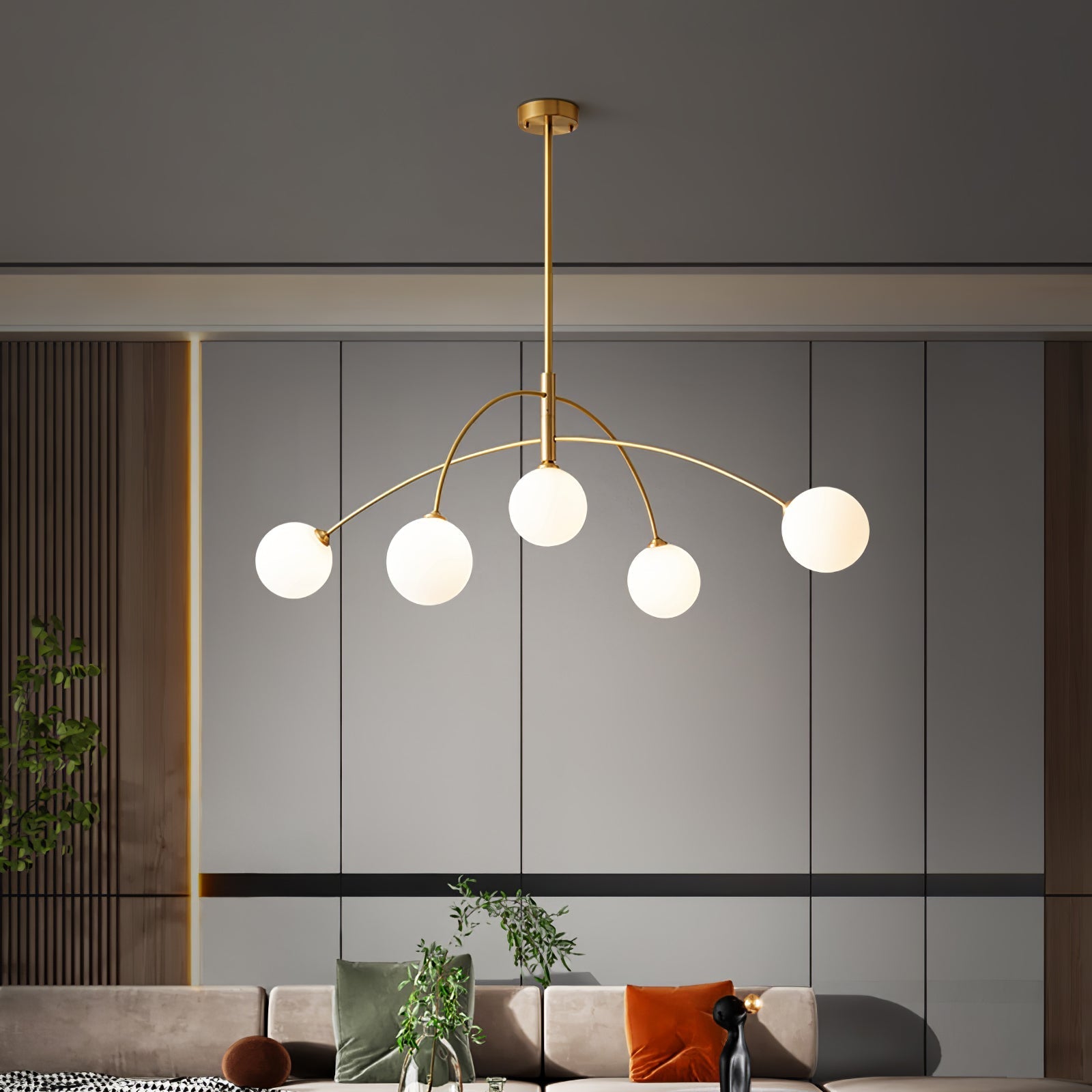 Lustra Chandelier Valentina Arc Brass Elegant-Neutral Decor
