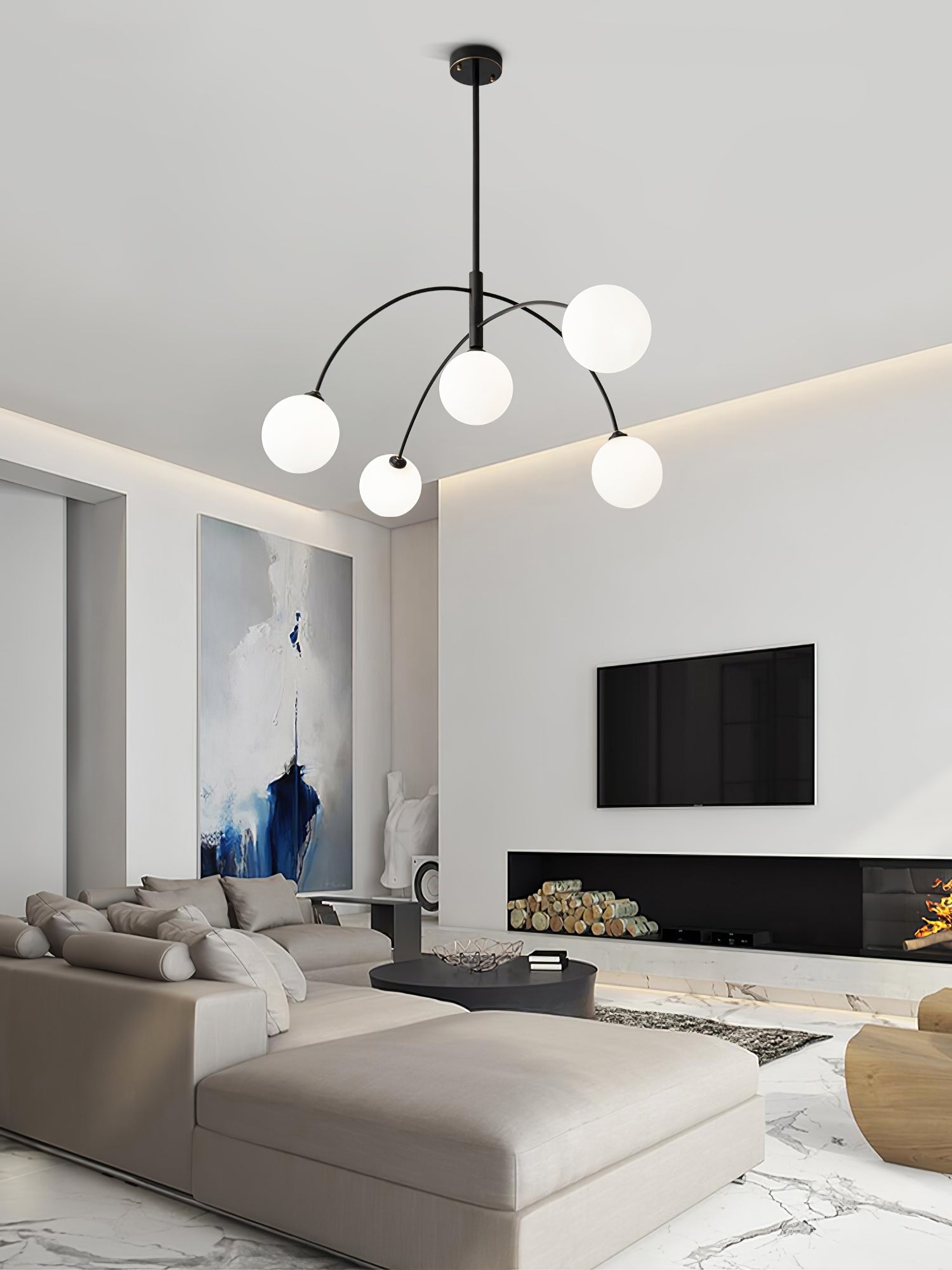 Lustra Chandelier Valentina Arc Brass Elegant-Neutral Decor