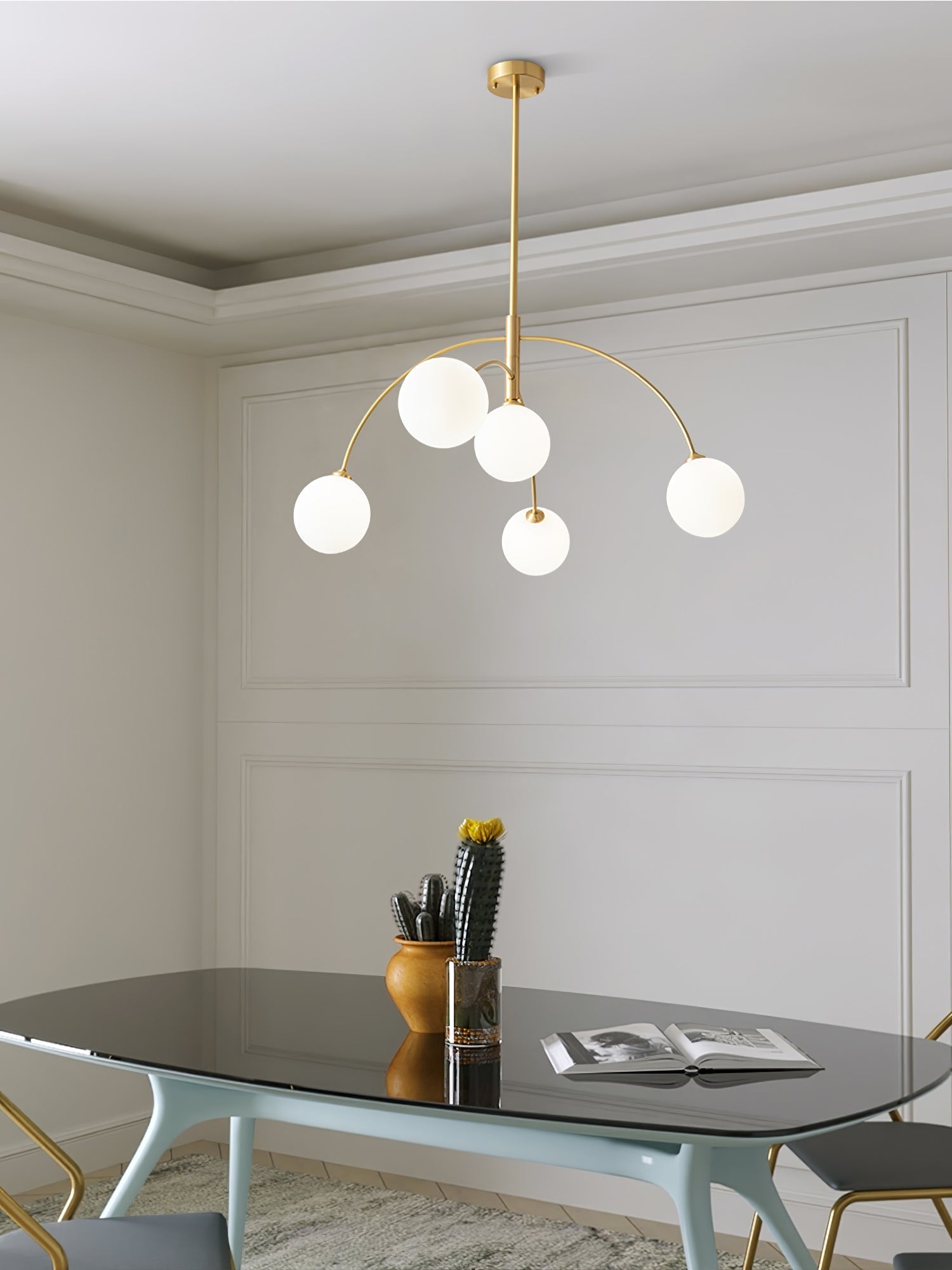 Lustra Chandelier Valentina Arc Brass Elegant-Neutral Decor