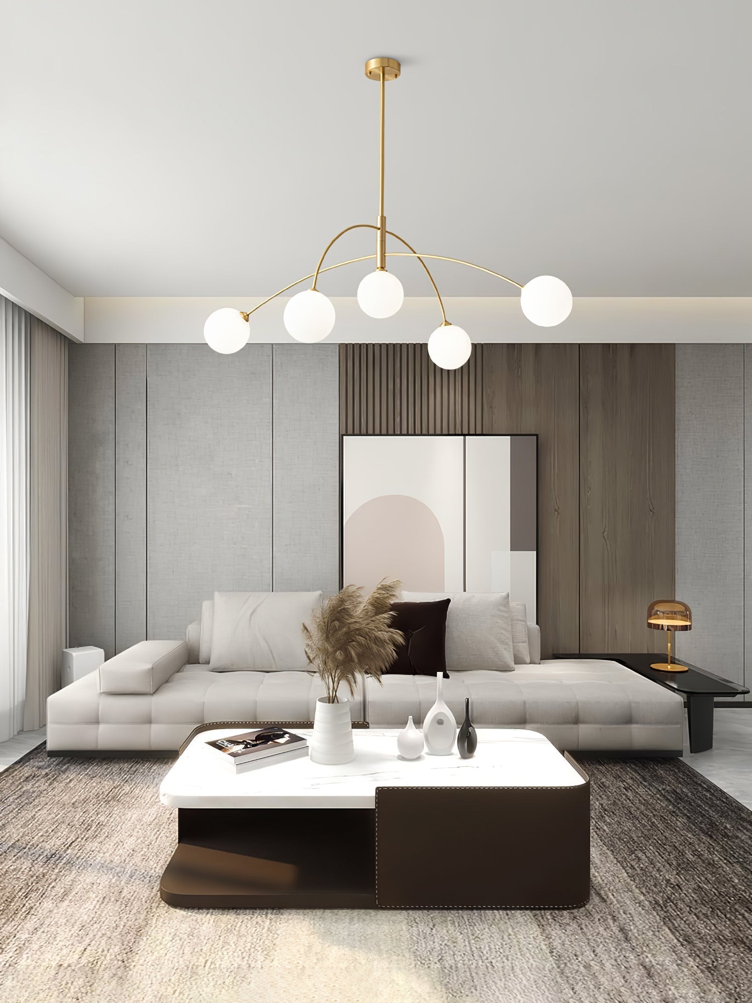 Lustra Chandelier Valentina Arc Brass Elegant-Neutral Decor