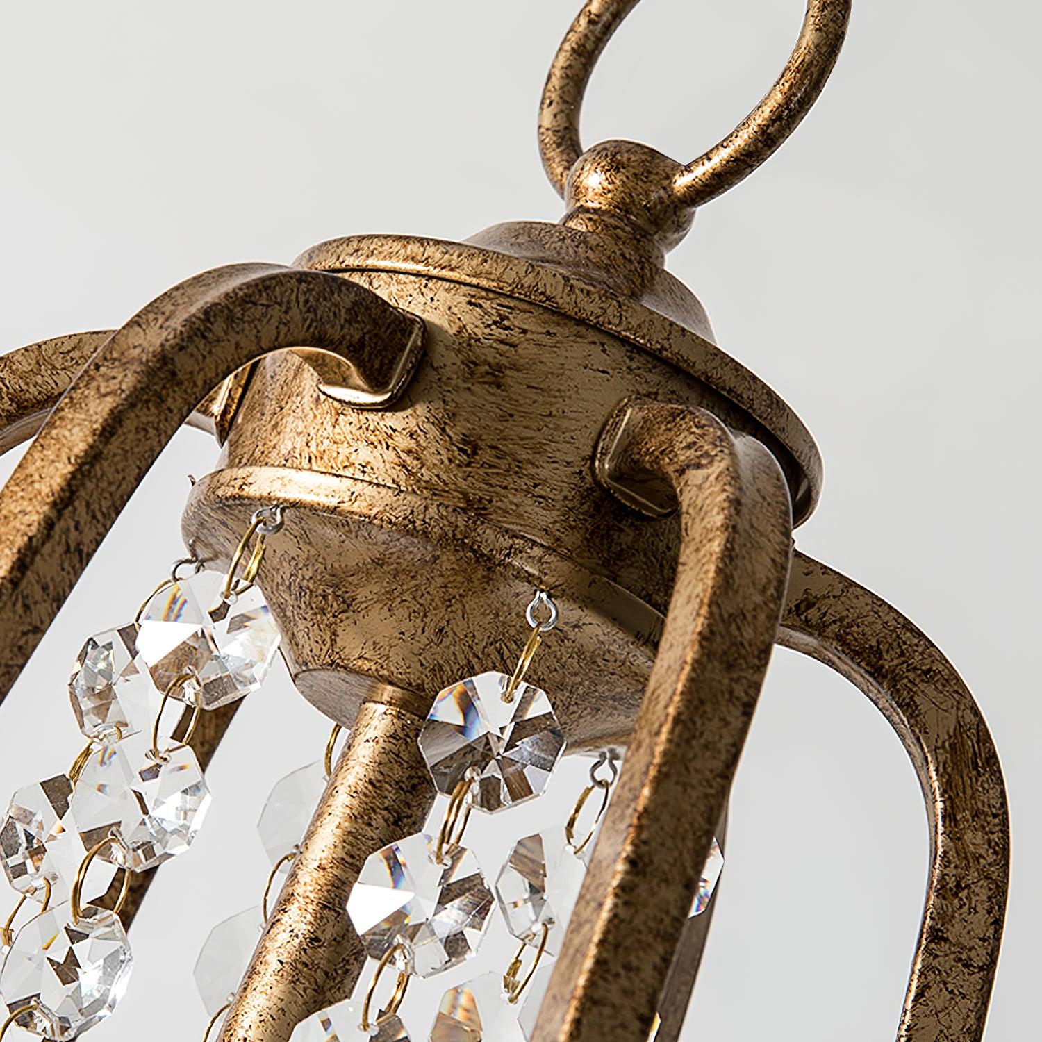 Mirok Chandelier Iron Crystal Candelabra Vintage-Neutral Decor