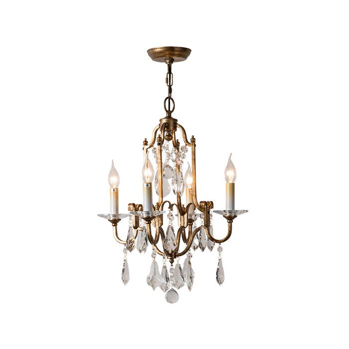 Mirok Chandelier Iron Crystal Candelabra Vintage-Neutral Decor