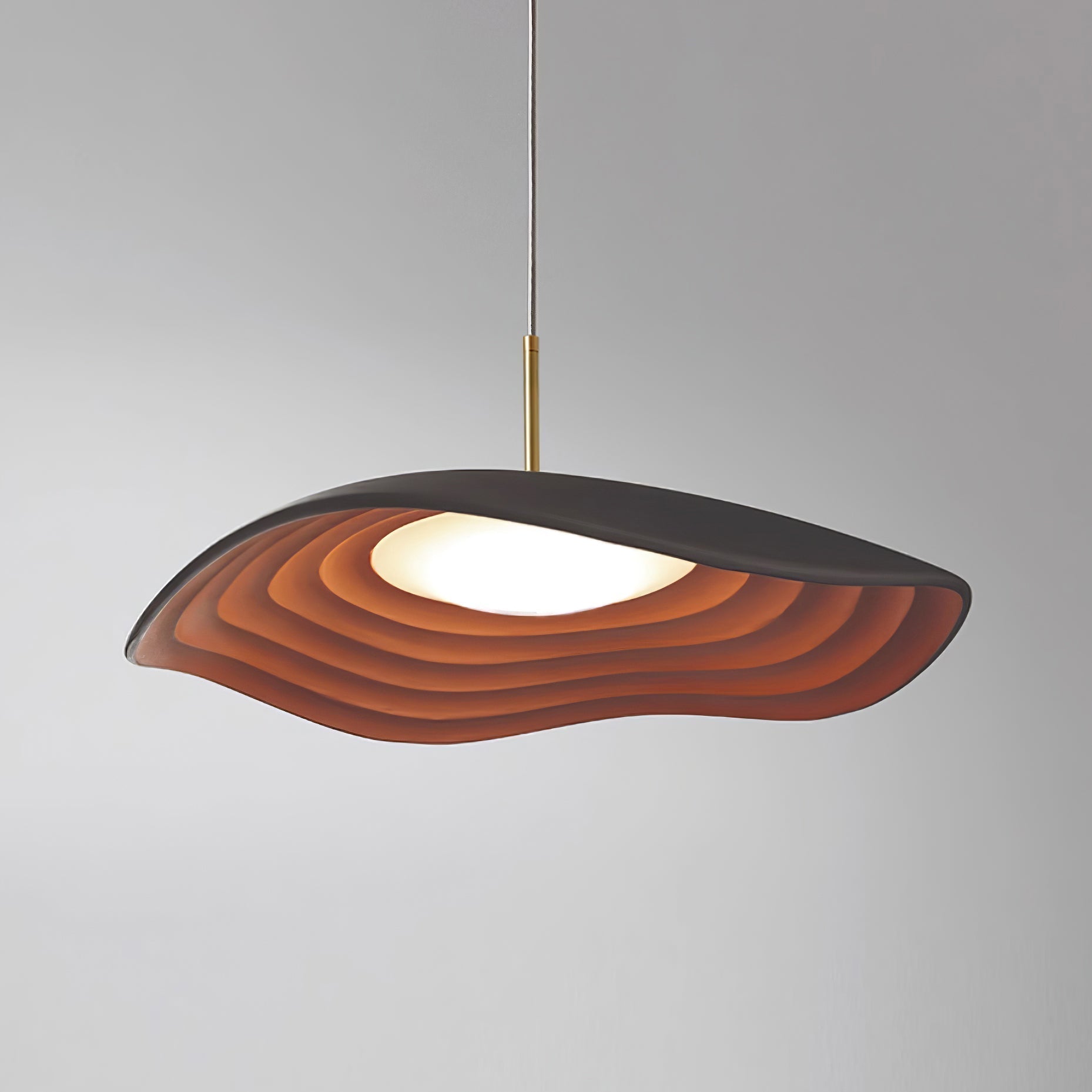 Mariva Pendant Lamp Wave Shape Gold Accent-Neutral Decor