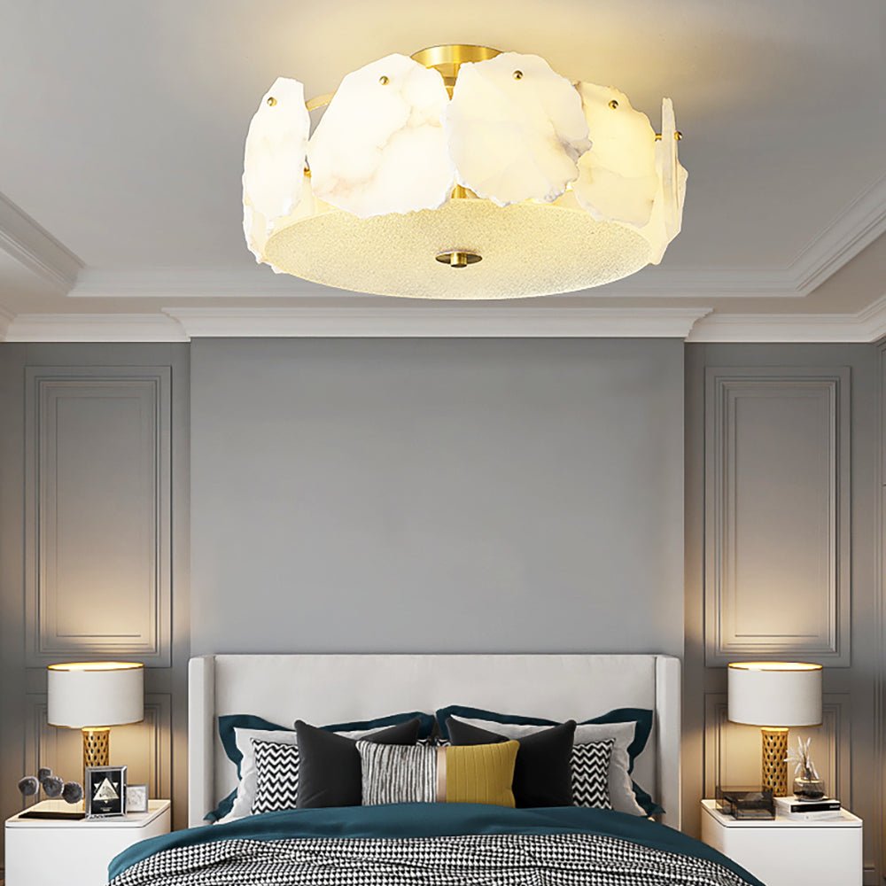 Peld Alabaster Flush Mount Light-Neutral Decor