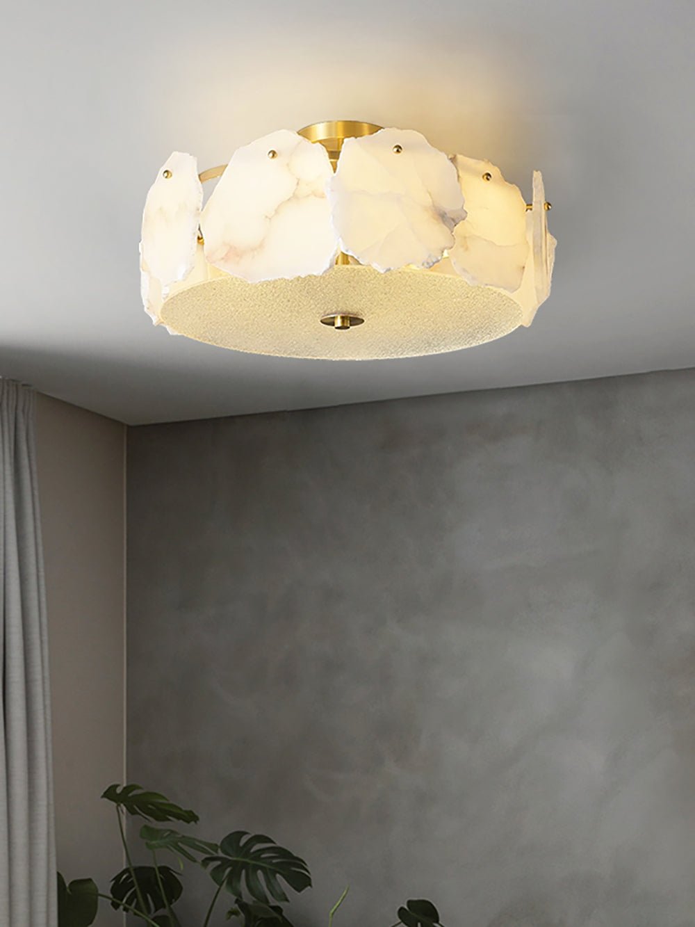 Peld Alabaster Flush Mount Light-Neutral Decor