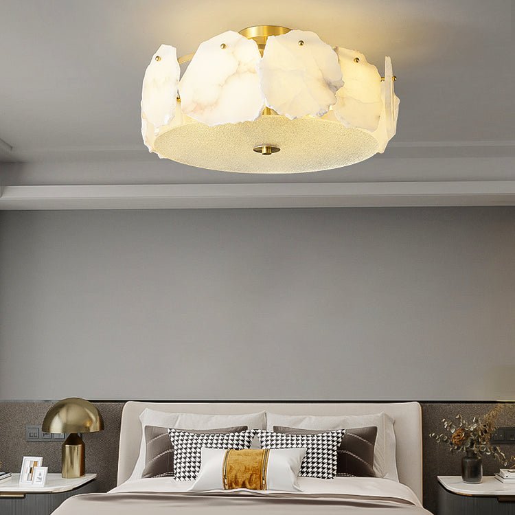 Peld Alabaster Flush Mount Light-Neutral Decor