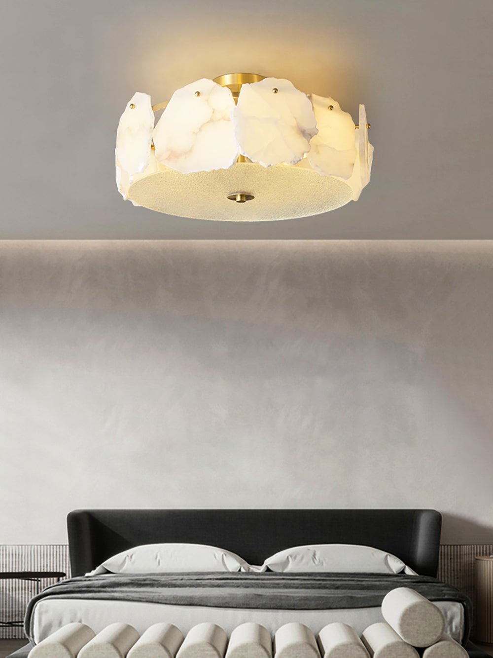 Peld Alabaster Flush Mount Light-Neutral Decor