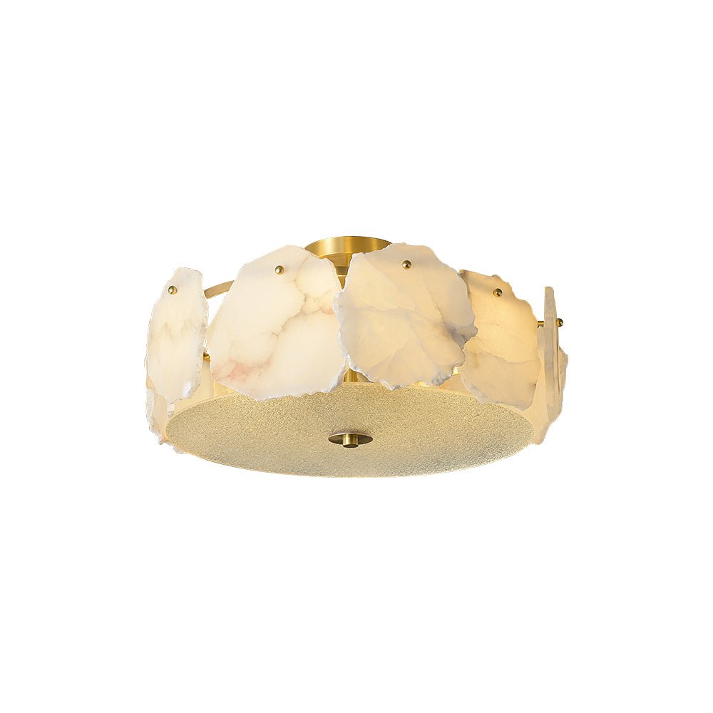 Peld Alabaster Flush Mount Light-Neutral Decor