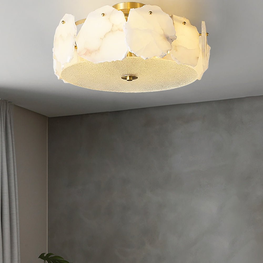 Peld Alabaster Flush Mount Light-Neutral Decor