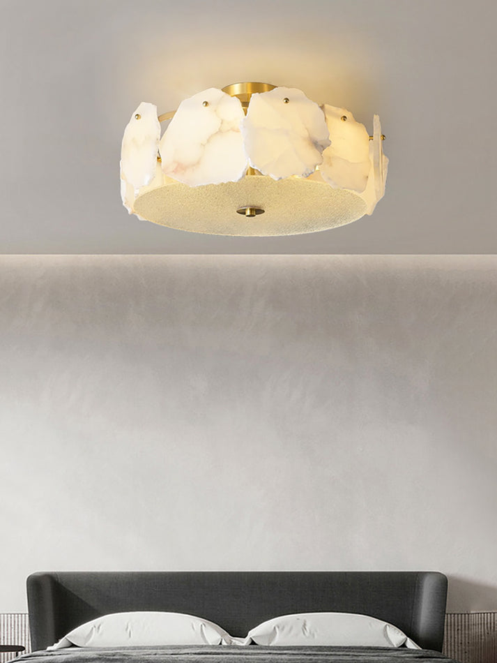 Peld Alabaster Flush Mount Light-Neutral Decor