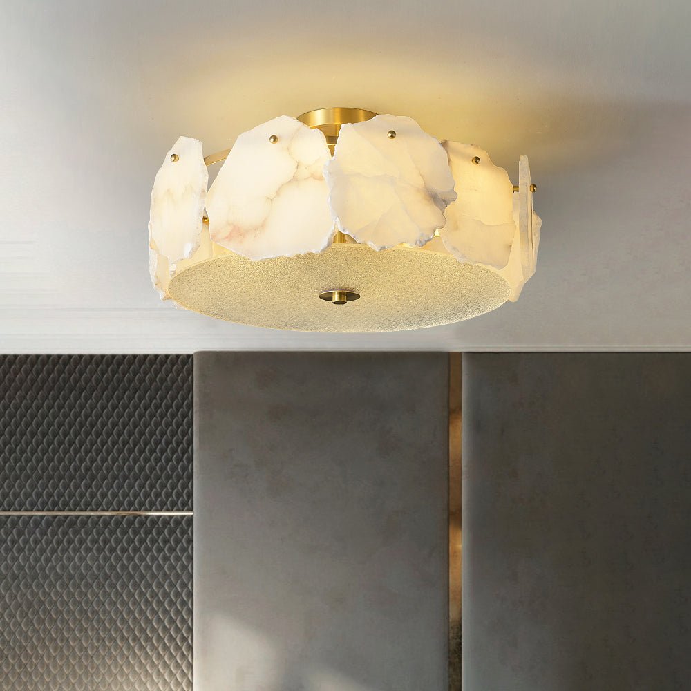 Peld Alabaster Flush Mount Light-Neutral Decor