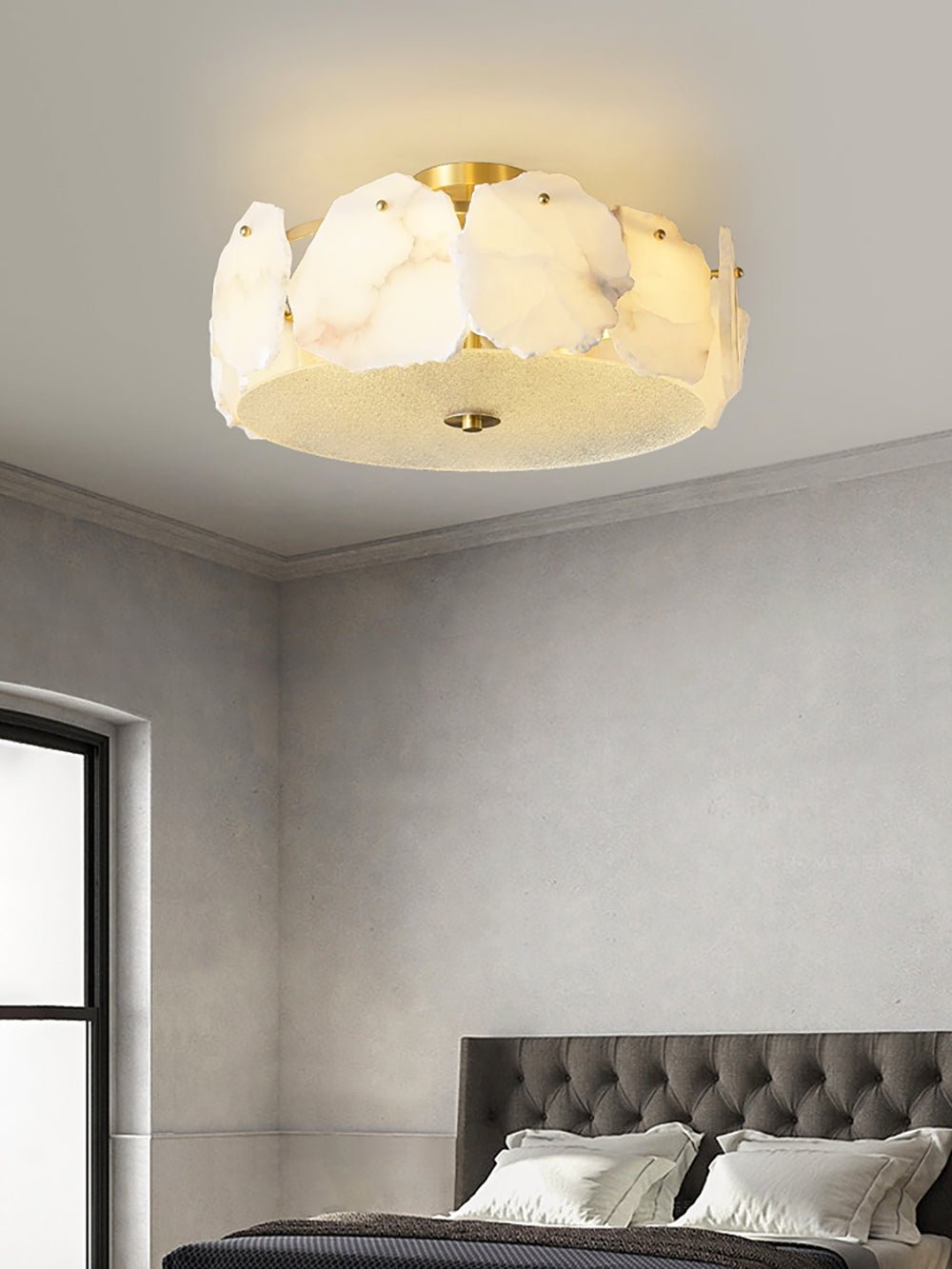 Peld Alabaster Flush Mount Light-Neutral Decor