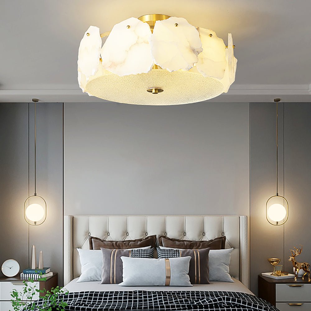 Peld Alabaster Flush Mount Light-Neutral Decor