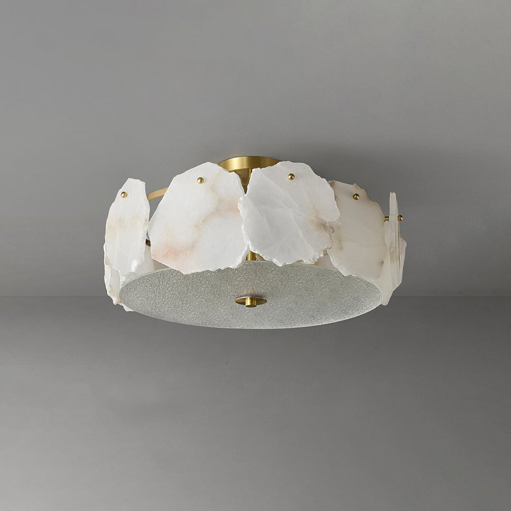 Peld Alabaster Flush Mount Light-Neutral Decor