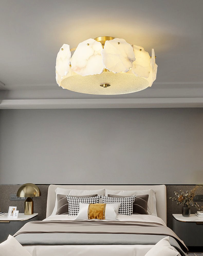 Peld Alabaster Flush Mount Light-Neutral Decor