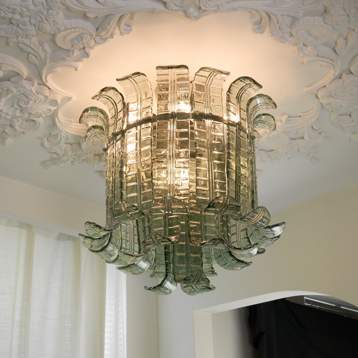 Aurora Ceiling Lamp Murano Glass Petal Vintage-Neutral Decor