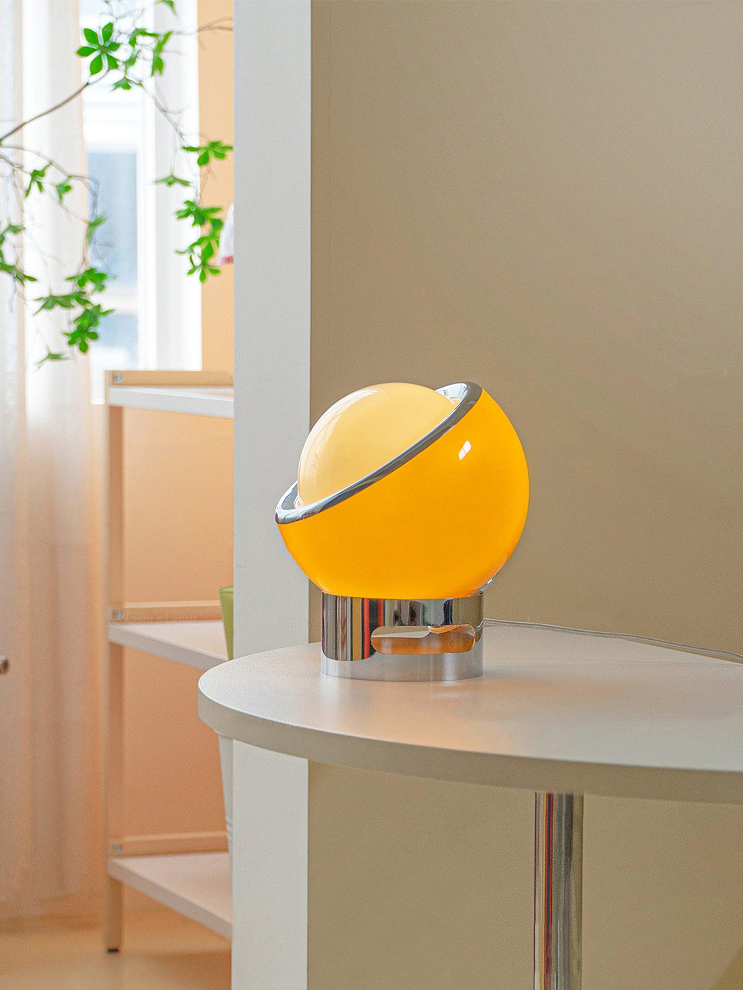 Halonce Steel Futuristic Table Lamp-Neutral Decor