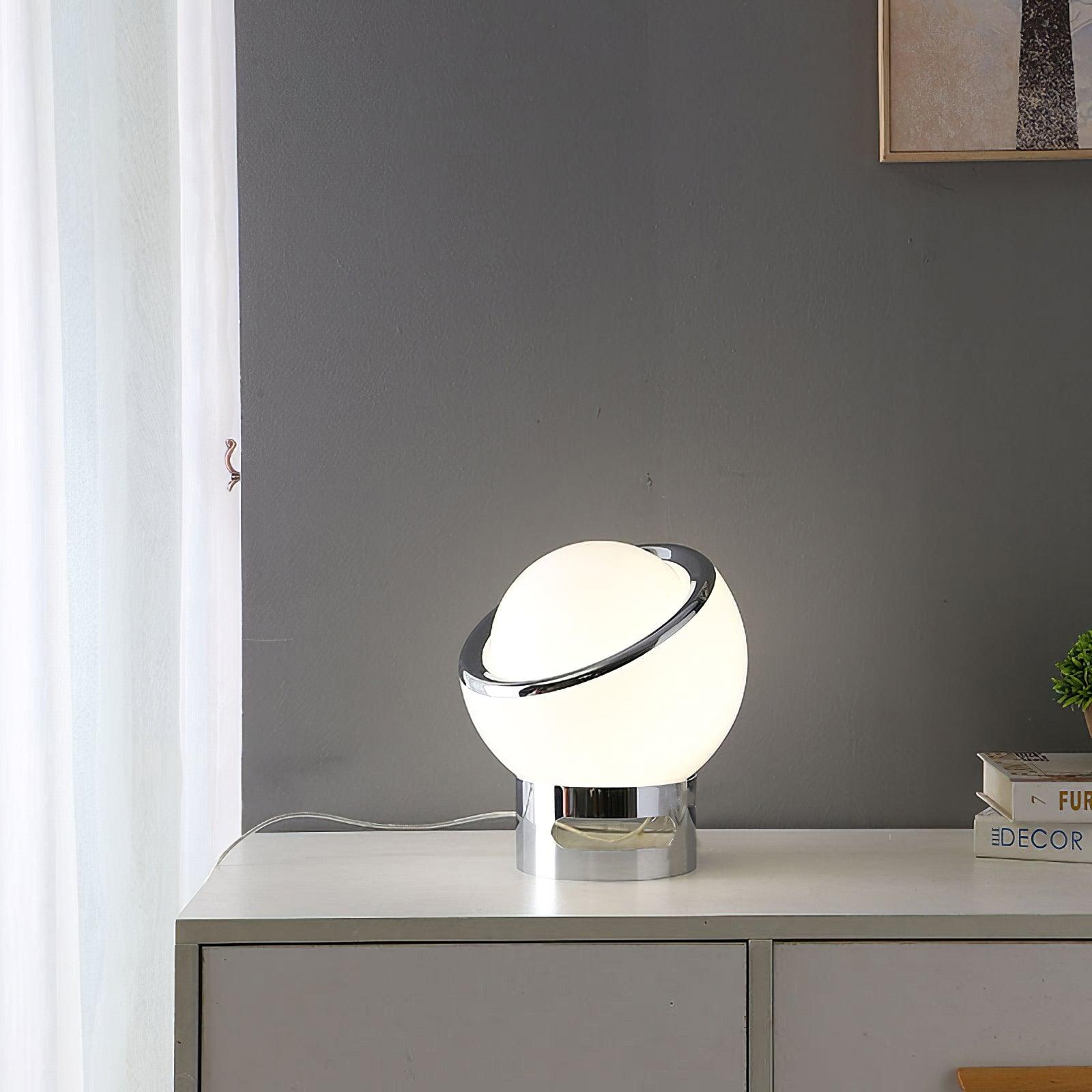 Halonce Steel Futuristic Table Lamp-Neutral Decor