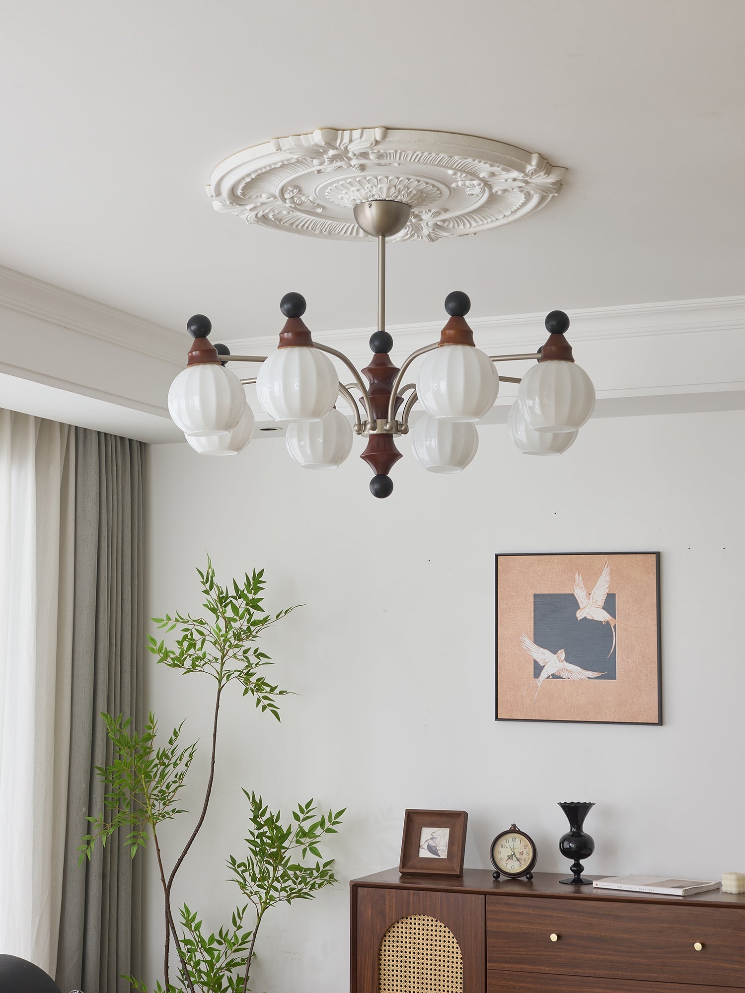 Zosilara Traditional Elegance Wood Chandelier-Neutral Decor
