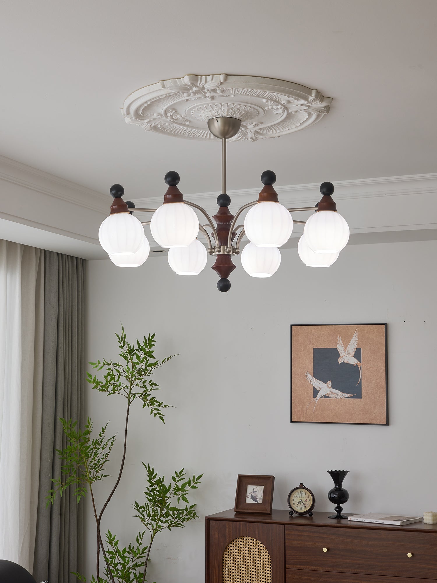 Zosilara Traditional Elegance Wood Chandelier-Neutral Decor