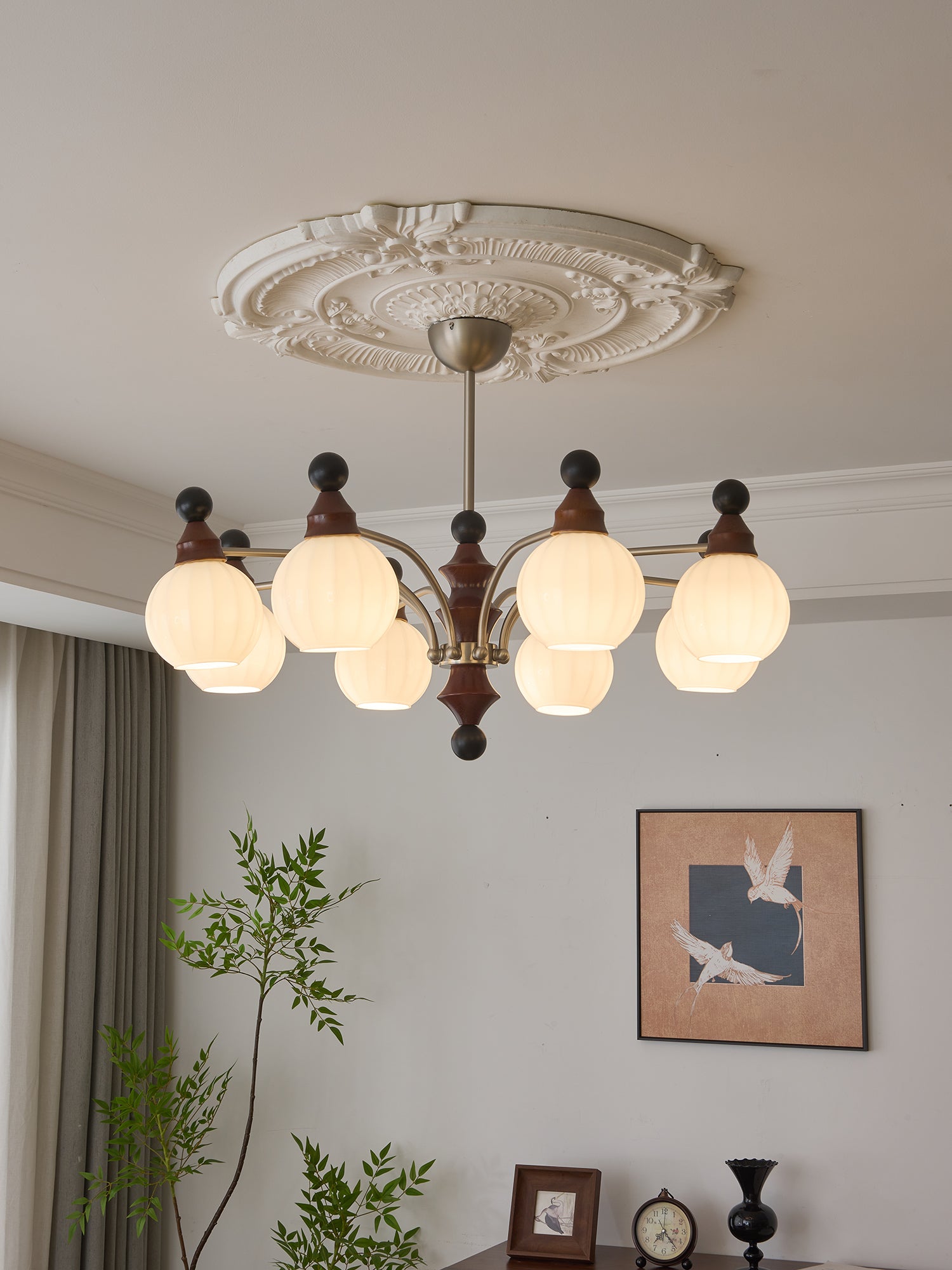 Zosilara Traditional Elegance Wood Chandelier-Neutral Decor