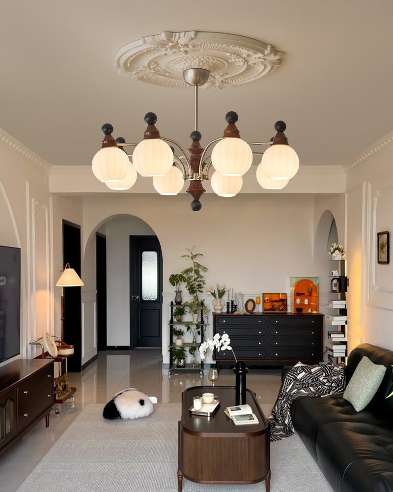 Zosilara Traditional Elegance Wood Chandelier-Neutral Decor