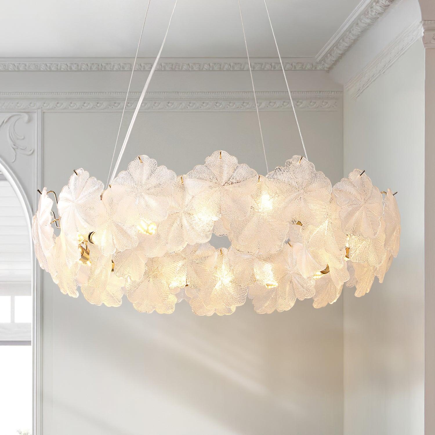 Vitheir Floral Glass Chandelier-Neutral Decor