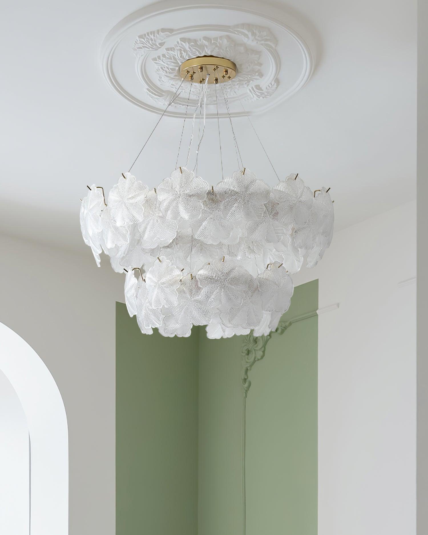 Vitheir Floral Glass Chandelier-Neutral Decor