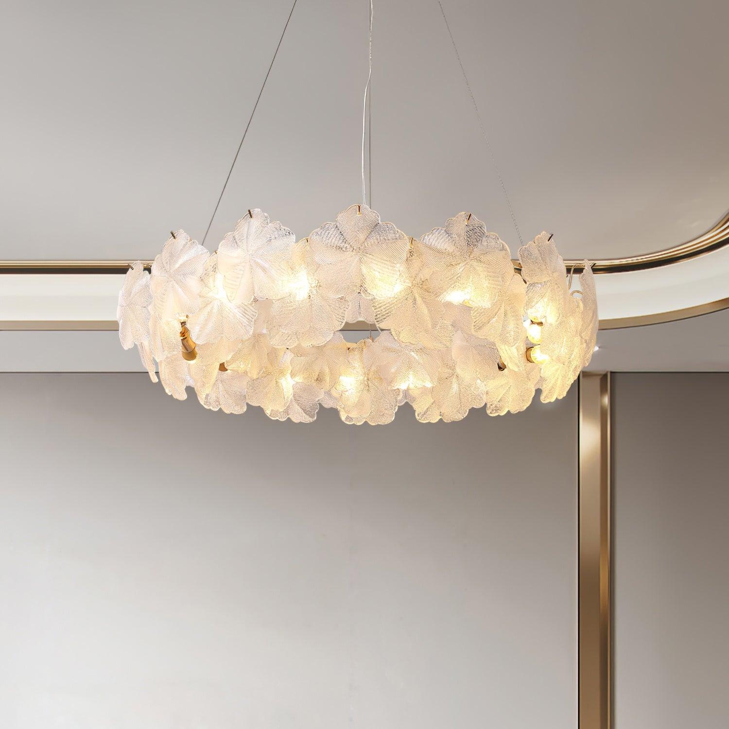 Vitheir Floral Glass Chandelier-Neutral Decor